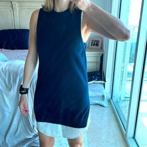Brochu Walker size small Calder Layered Navy Sweater Dress